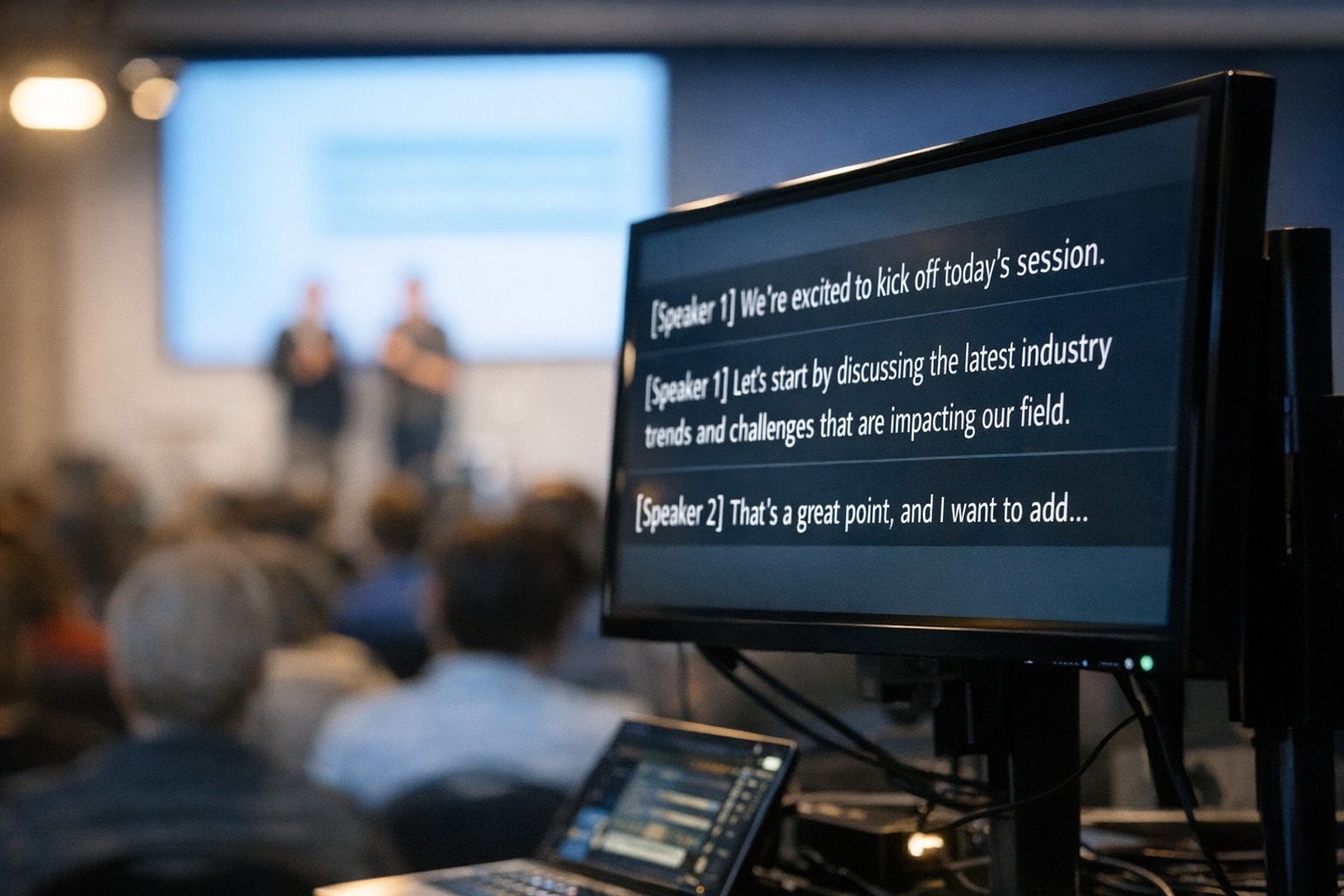 Realtime captioning service in progress